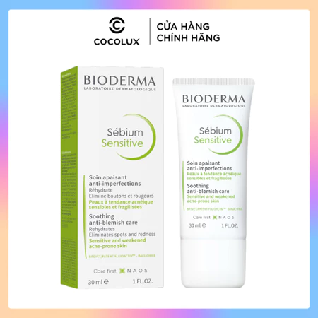 Kem Dưỡng Bioderma Sébium Sensitive Cho Da Mụn, Nhạy Cảm 30ml