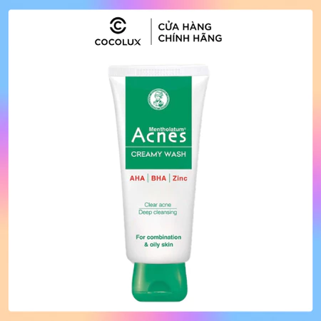 Kem rửa mặt giảm mụn Acnes 100g Cocolux