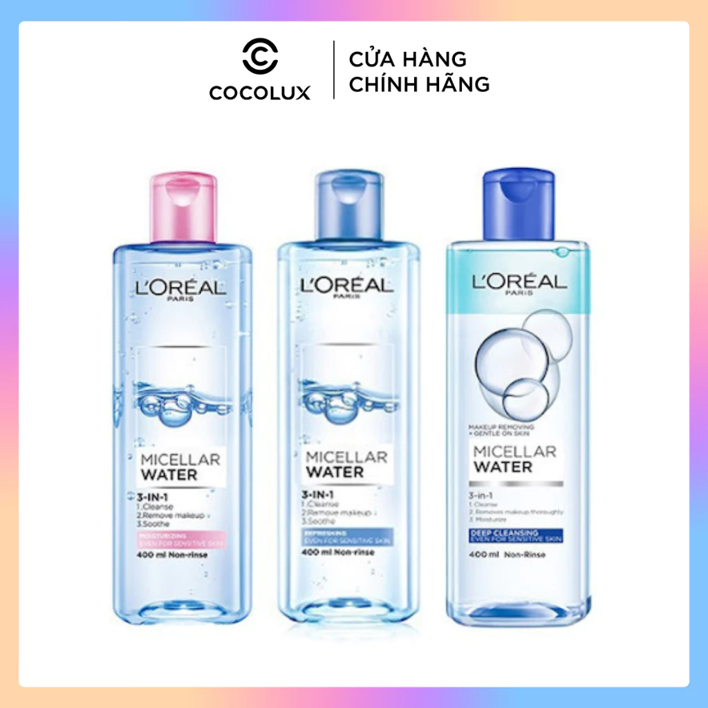 Nước tẩy trang Loreal Micellar Water 3-in-1