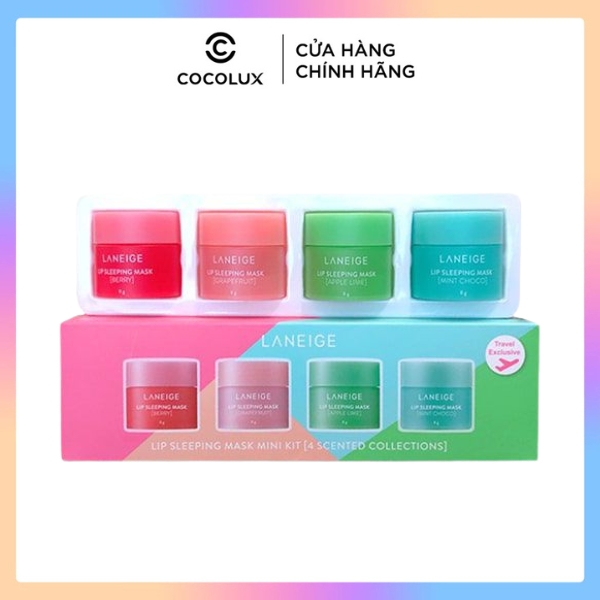 Set 4 Mặt Nạ Ngủ Môi Mini Laneige [COCOLUX]